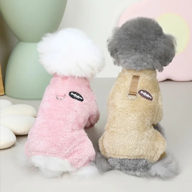 Pyjama thermique en velours pour chien, combinaison d'hiver pour petit chien, chiot, chat, chemise de nuit, Chihuahua, Yorkie, caniche, vêtements pour chien 19