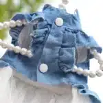 Robe de princesse en denim doux pour animaux de compagnie, vêtements pour chats et chiots, jupe pour chaton, vêtements Sphynx persans, vêtements pour petits chiens, printemps et été 6