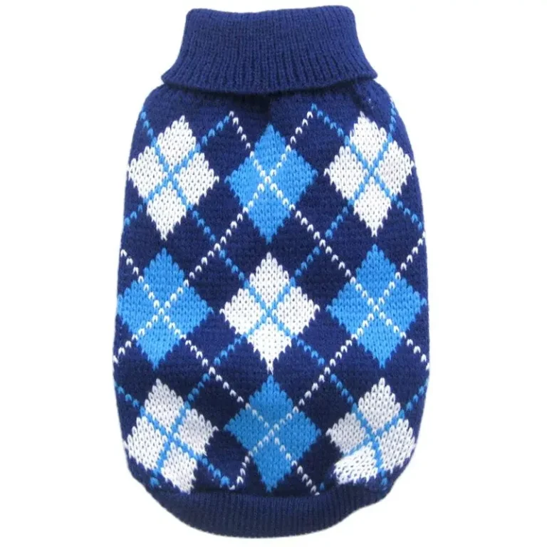 Pull à capuche Argyle pour chien et chat, chiot, manteau pour animal de compagnie, veste d'automne et d'hiver, 5 couleurs, 6 Tan 5