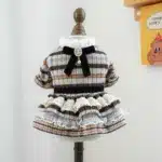 Vêtements pour animaux de compagnie, robe Maillard de printemps et d'automne, robe de princesse de mariage adaptée aux chiens de petite et moyenne taille, 1 pièce 1