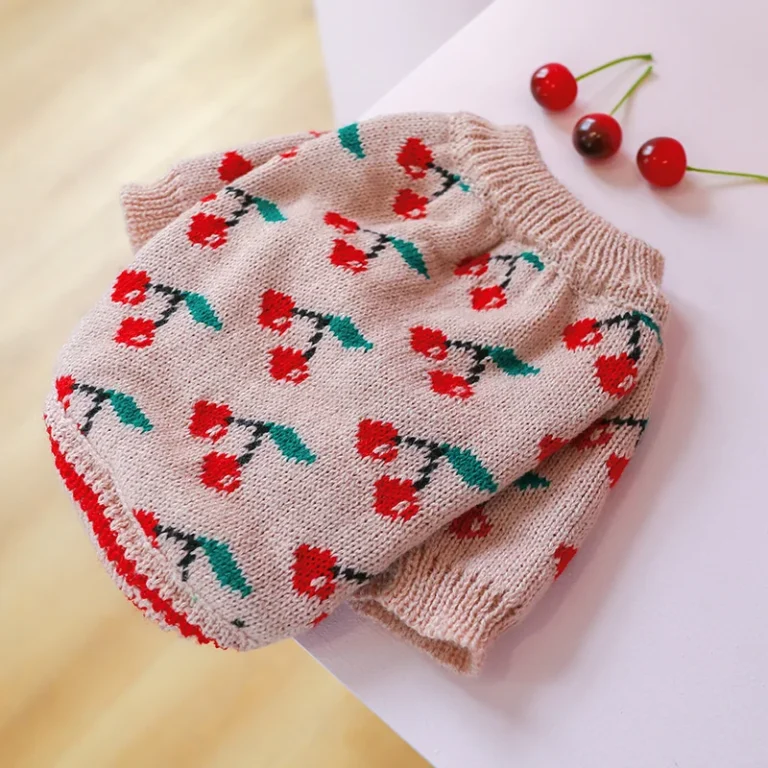 Nouveau chien chat tricoté pull chien pull cerise conception chiot à capuche hiver vêtements chauds vêtements 5