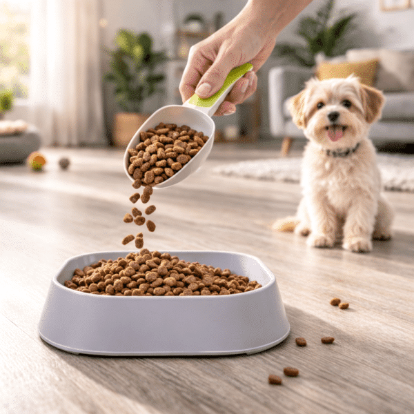 Pelle 2 en 1 pince et cuillère à croquette pour petit chien