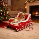 Panier traineau de noël chien 4