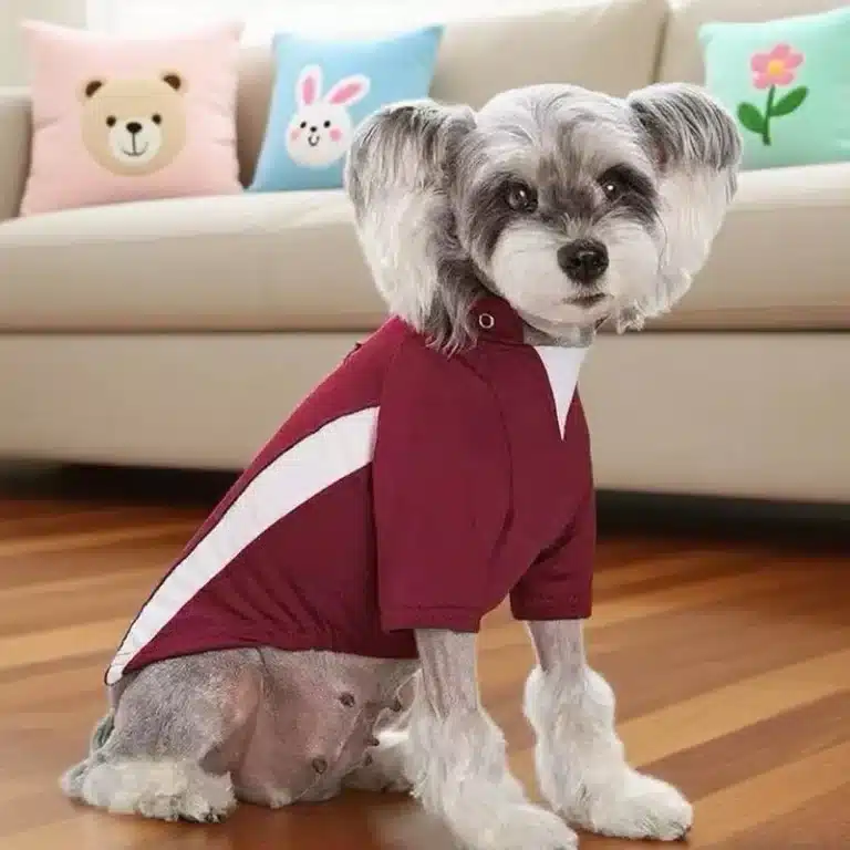 Tee shirt avec bande blanche pour bouledogue 2