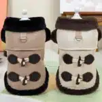 Manteau avec boutons sur le dos et col roulé pour petit chien 1