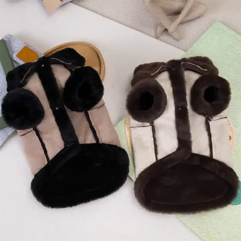 Manteau avec boutons sur le dos et col roulé pour petit chien 12