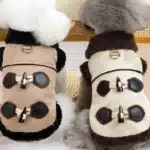 Manteau avec boutons sur le dos et col roulé pour petit chien 17