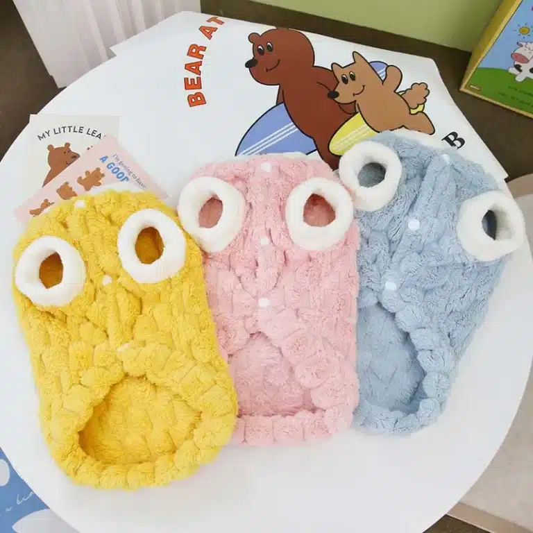 Pyjama pilou ourson avec crochet petit chien 2