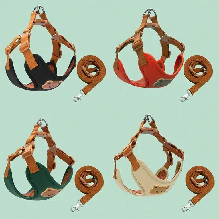 Harnais et laisse ourson chien 6