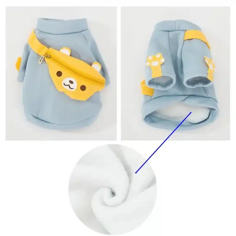 Pull avec sac banane pour petit chien 5