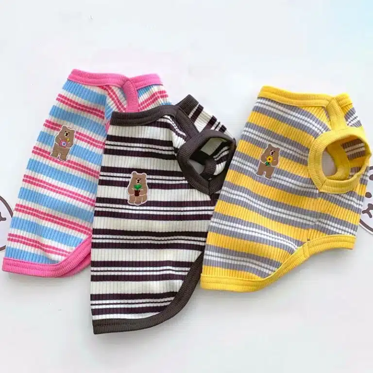 Débardeur cotelé petit chien 3