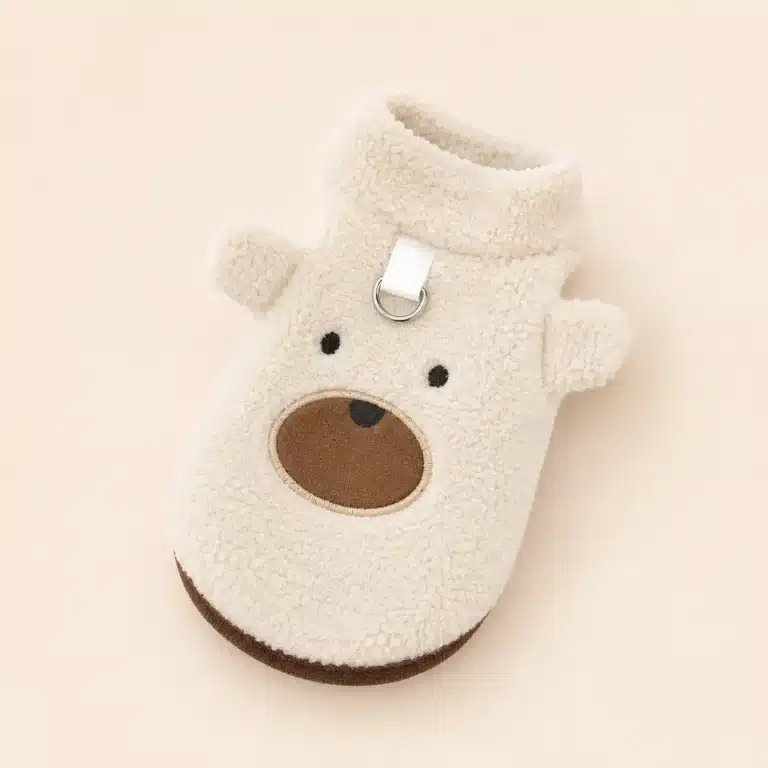 Gilet doux en pilou bichon
