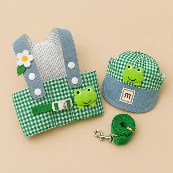 Ensemble casquette harnais laisse chihuahua