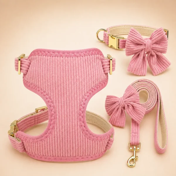 Harnais velours cotelé petit chien