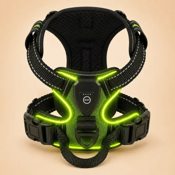 Harnais lumineux pour chien