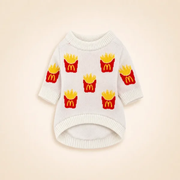 Pull en coton frite bouledogue