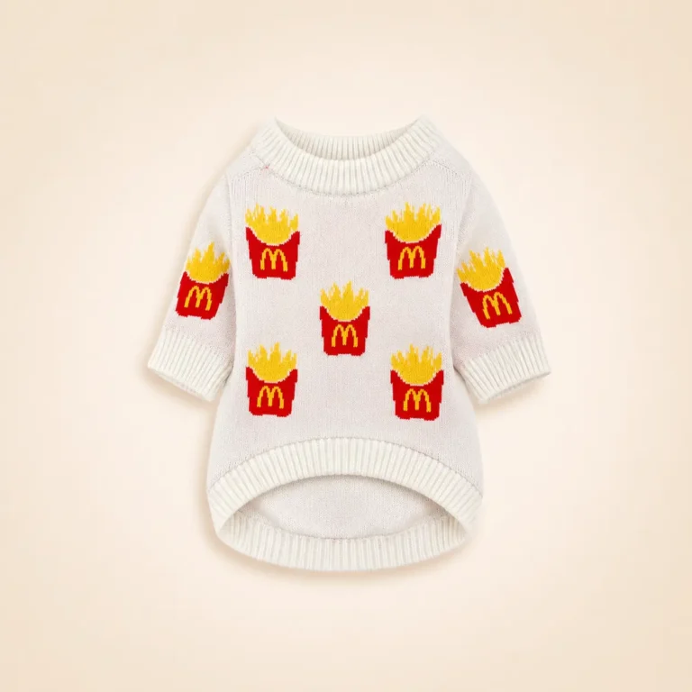 Pull en coton frite bouledogue
