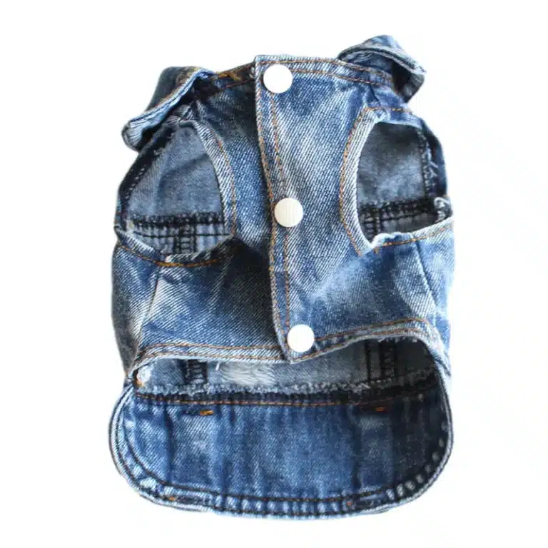 Veste jean denim petit chien 16