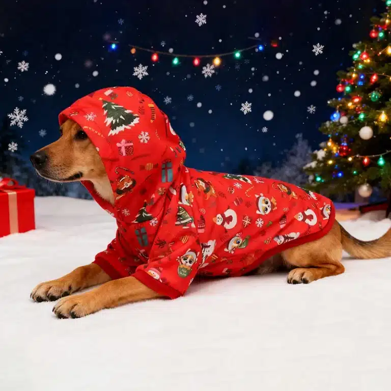 Sweat à capuche de noël pour chien 4