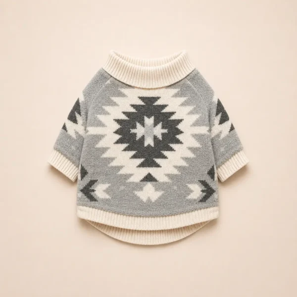 Pull losange en pilou chihuahua