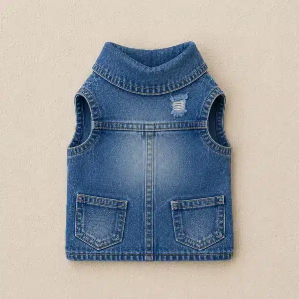 Veste jean denim petit chien