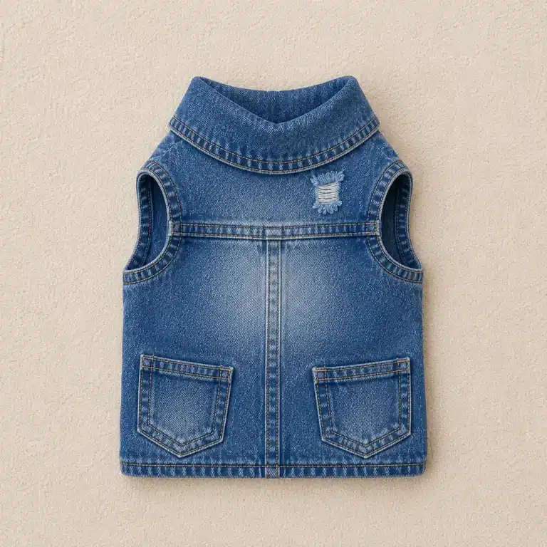 Veste jean denim petit chien