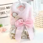 Robe noeud dentelle pour petit chien 1