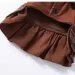 Tenue marron a carreaux petit chien 22