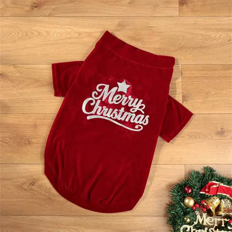 T-shirt Merry Christmas pour chien 5