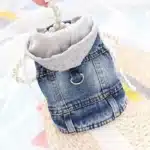 Veste sans manche jean petit chien 4