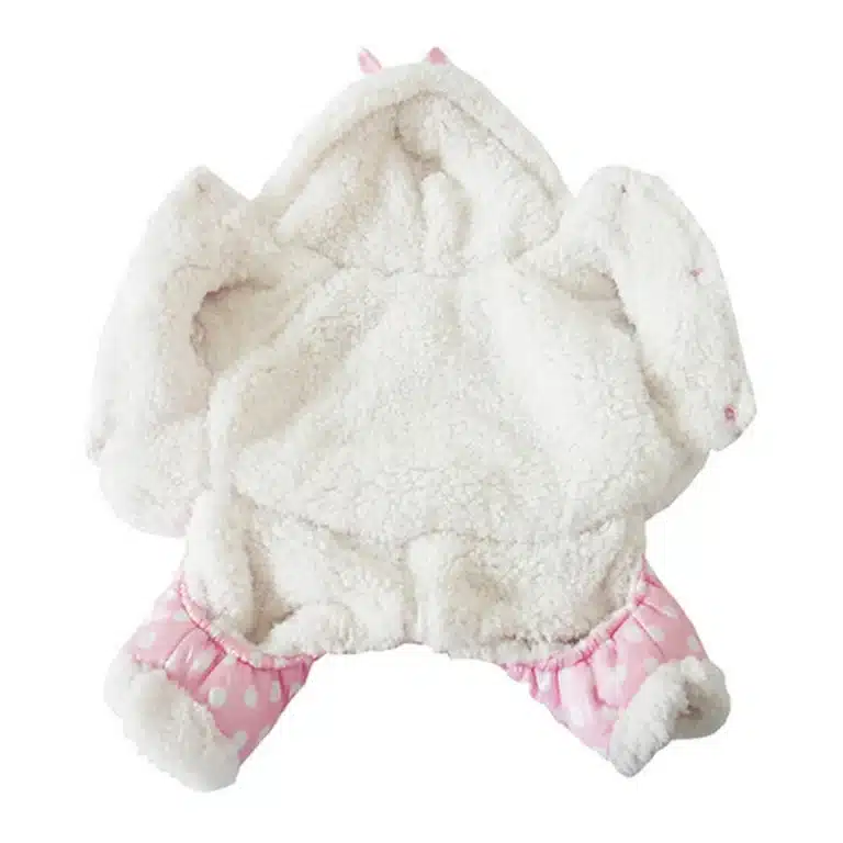 Manteau rose à Point blanc pour petit chien 4