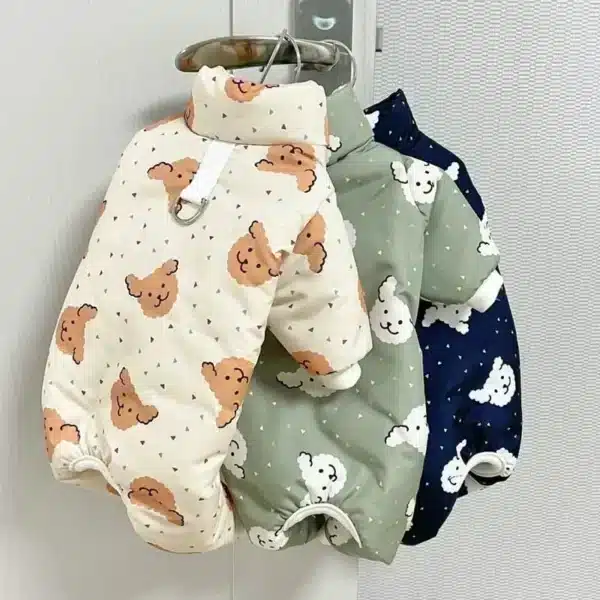 Veste a motif impermeable petit chien 1