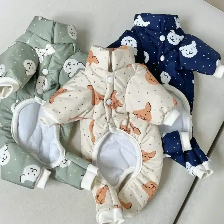 Veste a motif impermeable petit chien 19