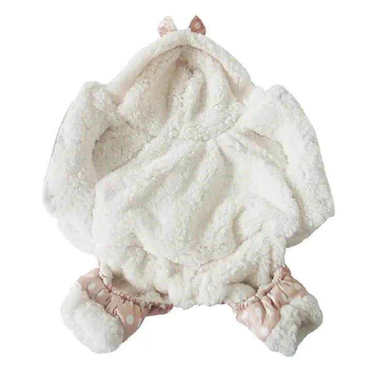 Manteau rose à Point blanc pour petit chien 5