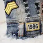 Veste en jean vintage pour petit chien 5