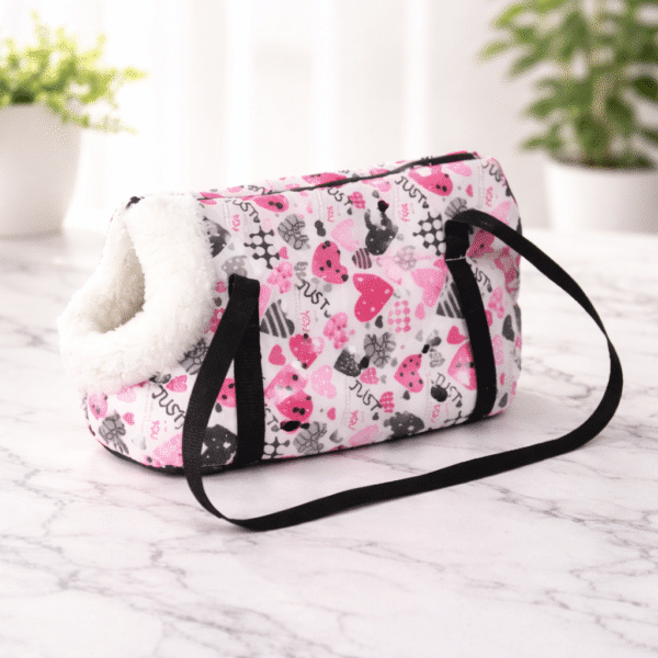 Sac rose de transport pour petit chien