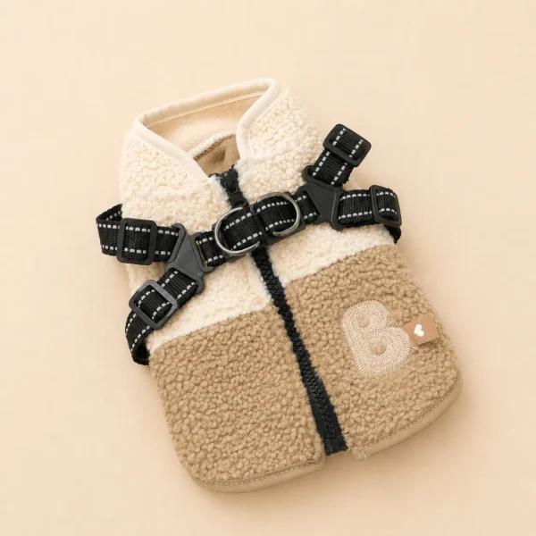 Gilet harnais chaud pour petit chien