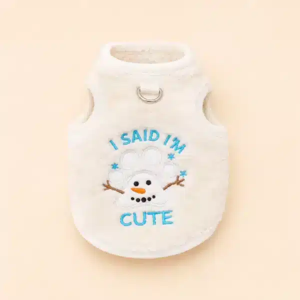 Pull à capuche neige pour petit chien