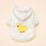 Pull à capuche poussin pour petit chien