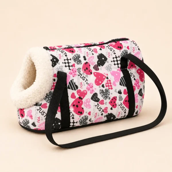 Sac rose de transport pour petit chien