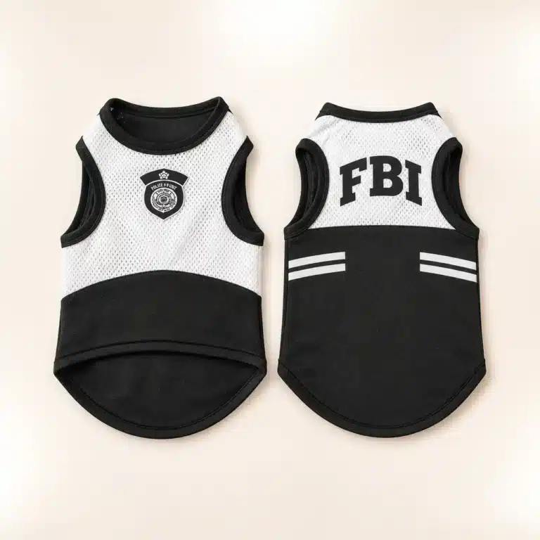 T-shirt sans manches FBI chien