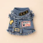 Veste en jean vintage pour petit chien