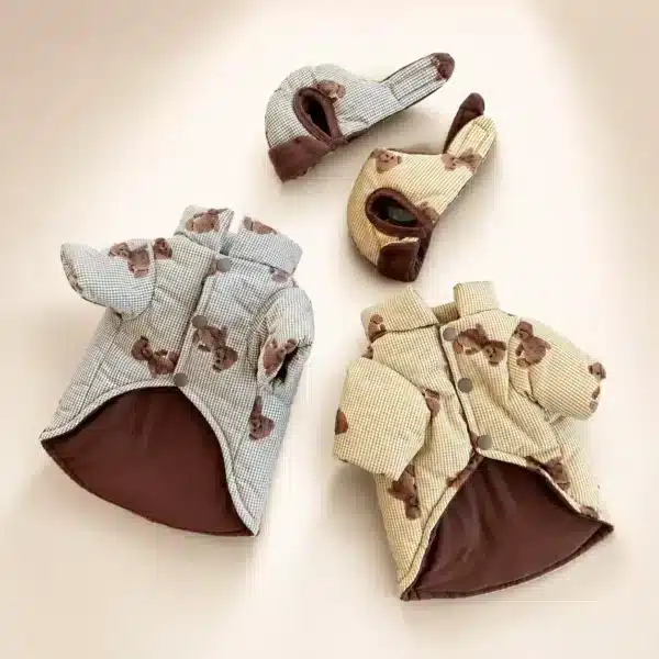 Veste imprimée ours pour petit chien