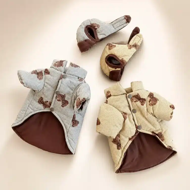 Veste imprimée ours pour petit chien