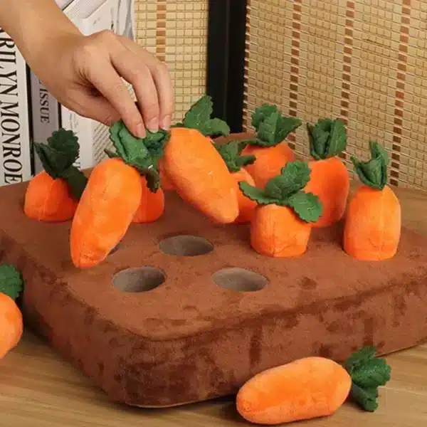 Jouet éducatif pour chien 4 carottes 1