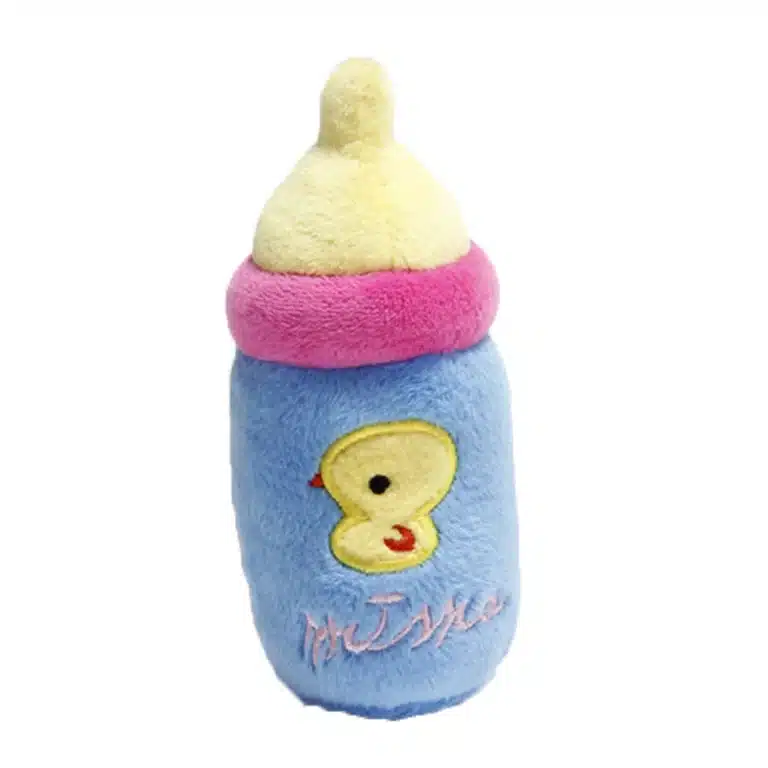 Peluche biberon canard pour chien 7