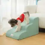 Escalier pour petit chien bleu 3