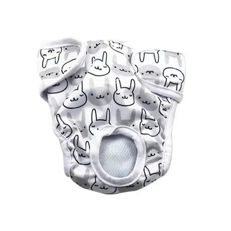 Couches lapin gris pour chienne 7