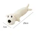Jouets à mâcher en peluche chien blanc 3