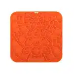 Tapis de léchage forme sapin orange pour chien 1